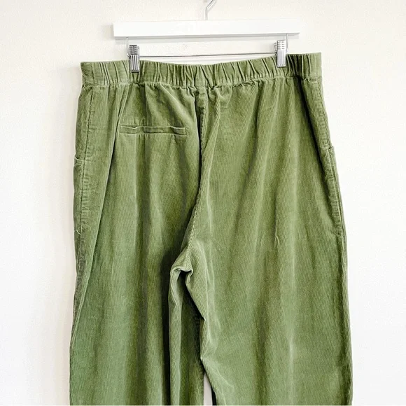 Gudrun Sjoden Corduroy Pants Wide Leg Trousers Spring Green XL - Picture 7 of 10